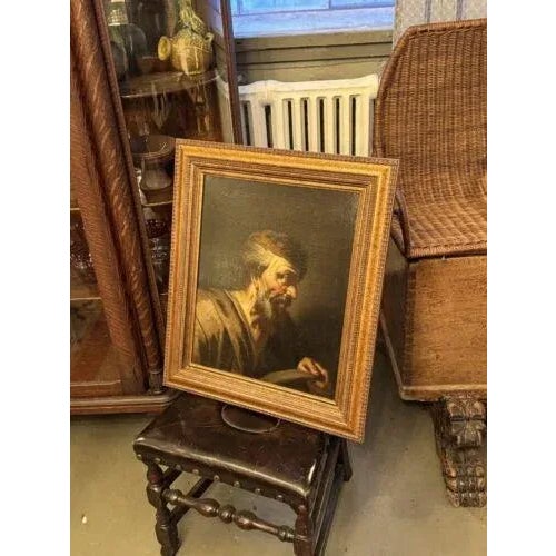 Old Master Flemish Antwerp School Elder Bearded Scholar Portrait Oil on Canvas For Sale - Image 4 of 11