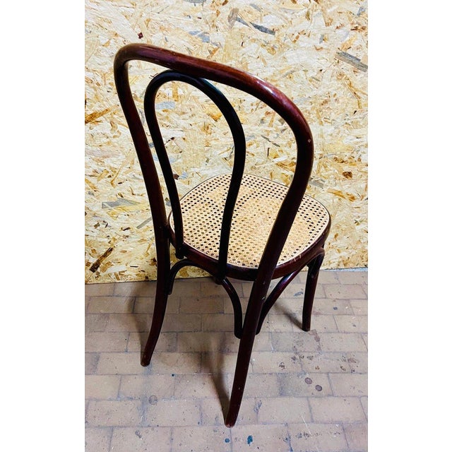 Art Nouveau Bistro Chair with Vienna Straw Seat by Michael Thonet for Thonet, 1930s For Sale - Image 3 of 6