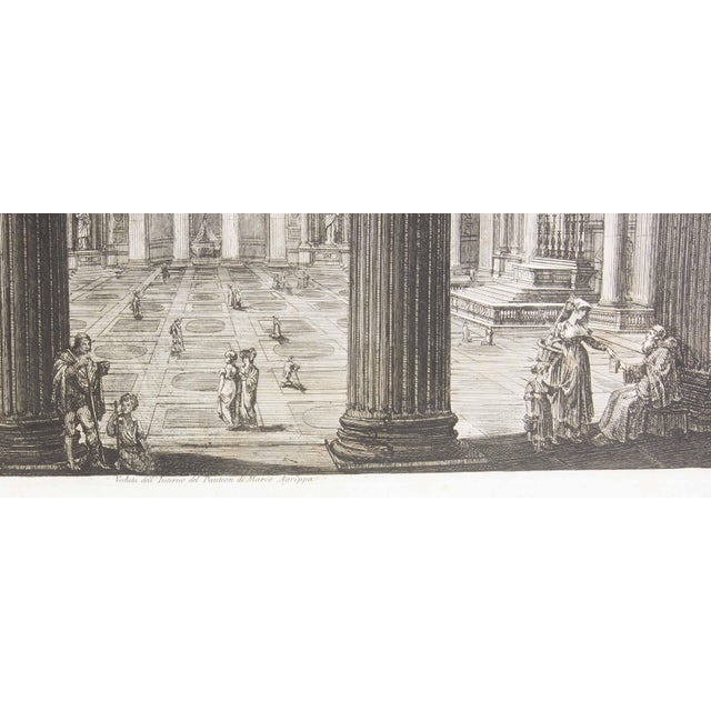 The Pantheon by Luigi Rossini. Signed and dated in the plate 1828. Unframed. Etching from Luigi Rossini's (Italy,...