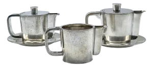 Coffee Pots, Plates and Milk Jug by Gio Ponti for Krupp, Italy, 1950s, Set of 5