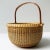 Early 21st Century Vintage Signed Nantucket Lightship Basket – Handcrafted With Bone Handle & Geometric Pattern For Sale - Image 5 of 7