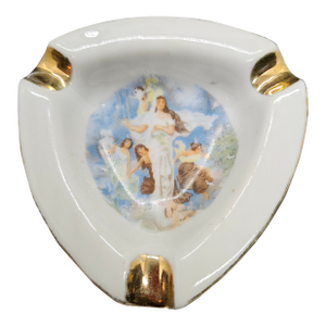 Vintage Hotta Yu Shoten & Co. Hand Painted Porcelain Ceramic Ashtray ~ Japan