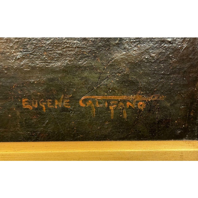 Early 20th Century Eugene Califano Allegorical Scene With Classical Ruins Oil on Canvas. 20th C. For Sale - Image 5 of 13