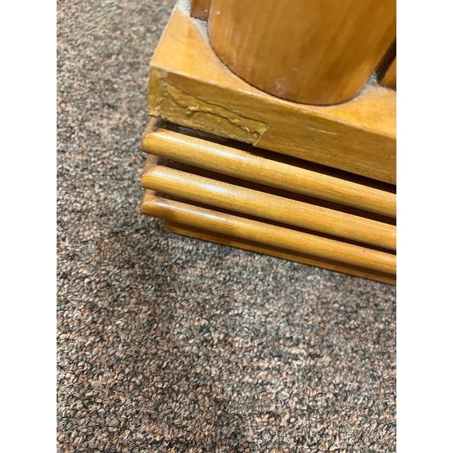 Brown 1960s Hickory White Genesis Art Deco Tiger Maple Sideboard Buffet Cabinet For Sale - Image 8 of 12