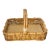 French Antique Wicker Market Boulangerie Tray or Flower Basket For Sale