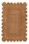 Natural Color Jute Scallop Handmade Rug - 3'x5' For Sale
