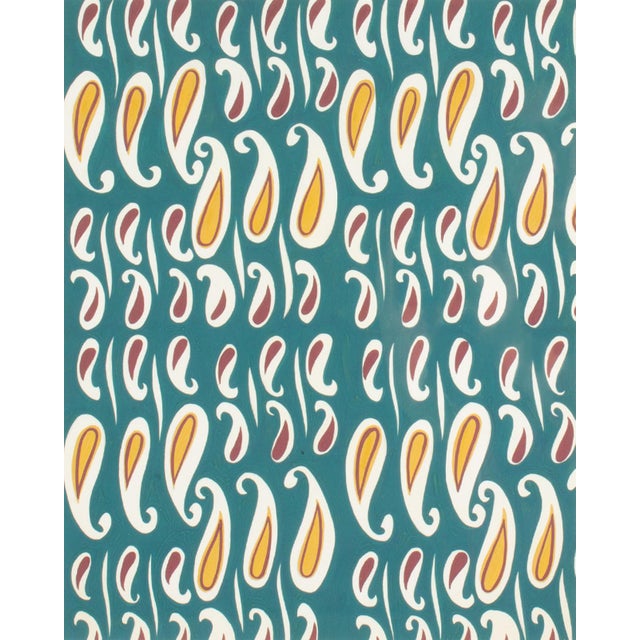 A gouache painting by the American artist Walter Stomps, Jr. (1929-2020). This work depicts an abstract pattern with a...