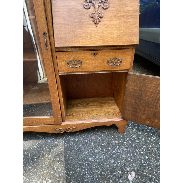 1920s Oak Larkins Desk With Display Chairish