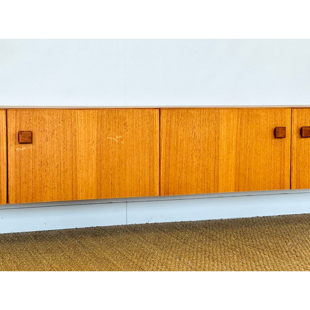 Wood Minimalist Scandinavian Teak Sideboard, 1960s For Sale - Image 7 of 17