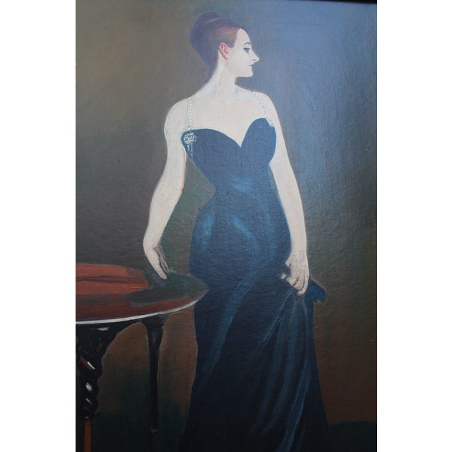 1940s Early 20th Century French Portrait of a Woman For Sale - Image 5 of 11