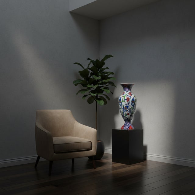 The Architect’s Garden This Handmade Ceramic Palace Vase is a monumental fusion of geometry and nature. Standing at a...