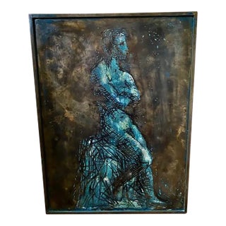 Modernist Wall Plaque in the Style of Philip and Kelvin LaVerne For Sale