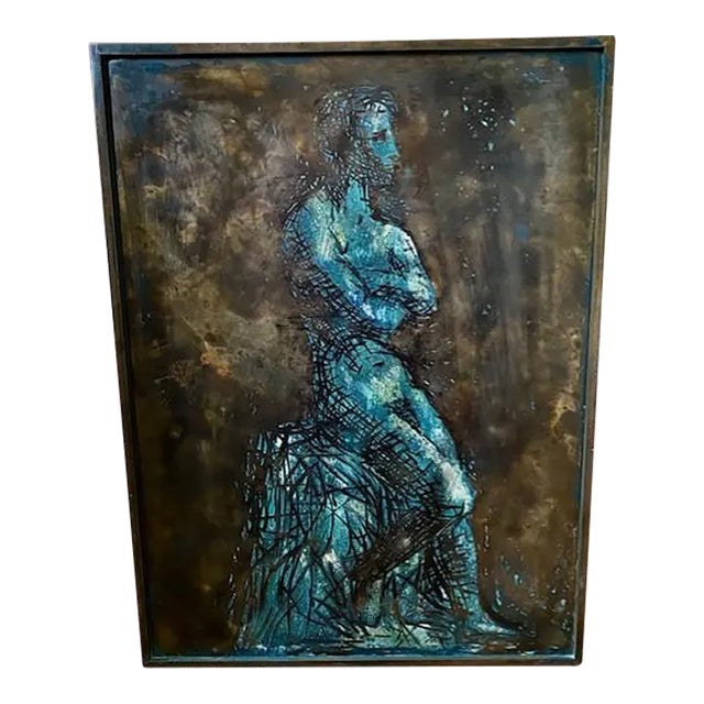 Modernist Wall Plaque in the Style of Philip and Kelvin LaVerne For Sale