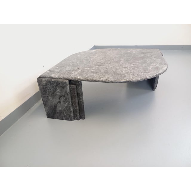 Vintage Grey Marble Coffee Table, 1970s For Sale - Image 4 of 18