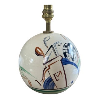 Art Deco Grays Pottery Golfers Ceramic Table Lamp, 1930s For Sale