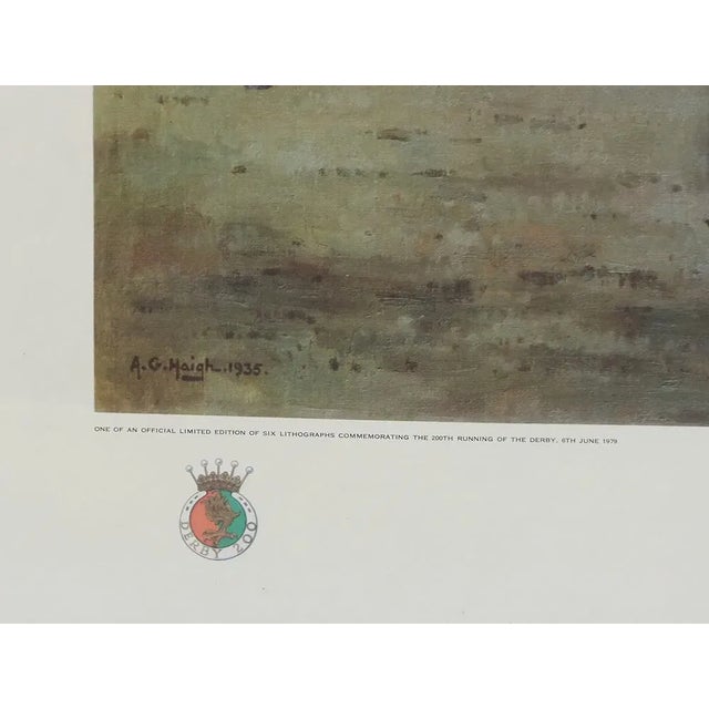 Bahram Winner of the Derby Stakes, 1935 by a.g. Haigh (1870–1963) Provenance: The Susie Hilfiger Collection For Sale - Image 4 of 10