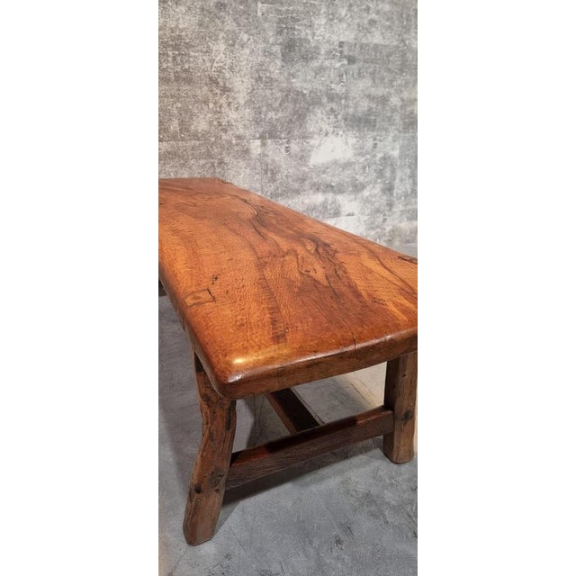 Vintage Brutalist Coffee Table in Acasia, 1970s For Sale - Image 15 of 18