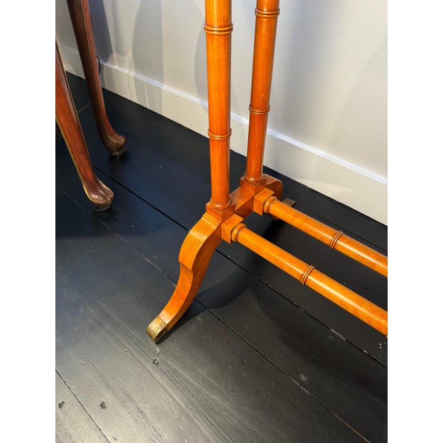 Brass French Satinwood Writing Table / Desk For Sale - Image 8 of 8