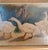 Late 19th Century 19th Century Rustic Primitive Naive Oil Painting of Non-Violent Geese or Swans For Sale - Image 5 of 7