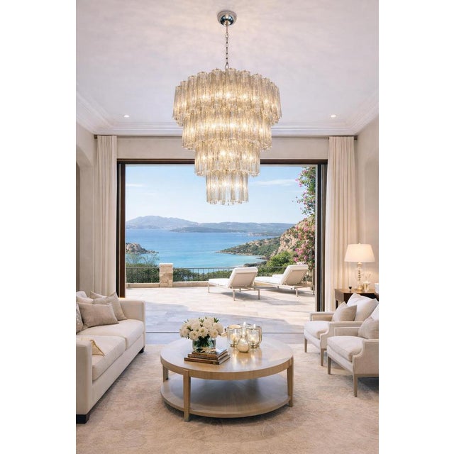 Italian Chandelier in Murano Glass, 1990 For Sale - Image 4 of 18