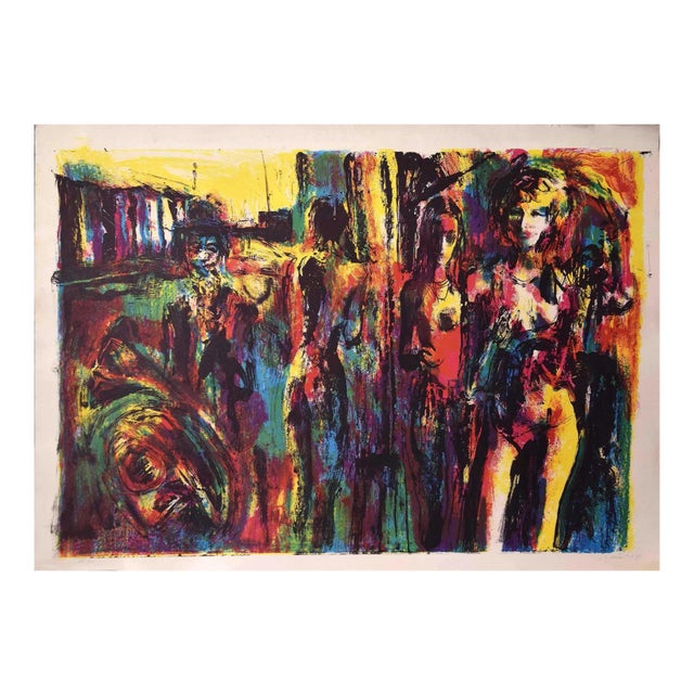 Nicola Simbari, Crazy Horse, Original Lithograph, 1977 For Sale