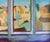 Contemporary Expressionist Pastel Colored Landscape of Rooftops Out a Window. For Sale - Image 3 of 9