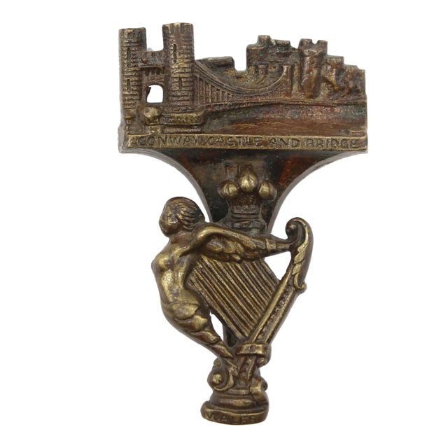 Vintage Conway Castle & Bridge Brass Door Knocker For Sale