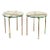 Postmodern Pair of Chrome Frame Round Glass Top Side Tables For Sale
