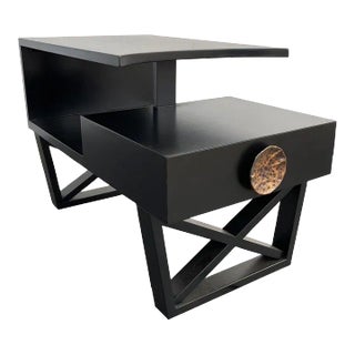 1950s Hollywood Regency Stepped Side Table Attributed to James Mont For Sale