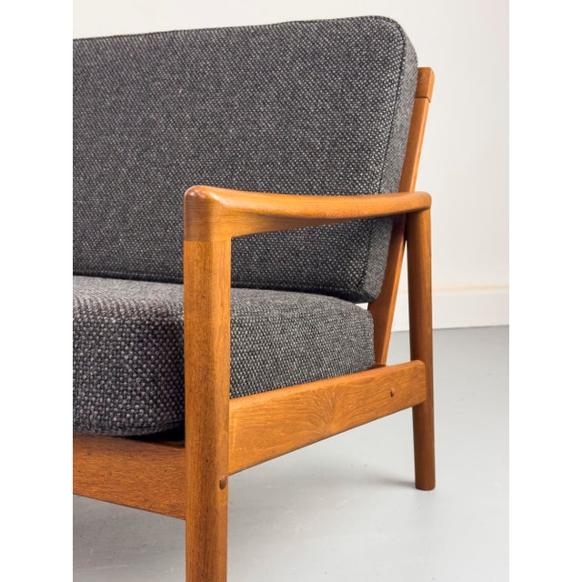 Danish Teak and Wool 3-Seater Sofa, 1960s For Sale - Image 12 of 18