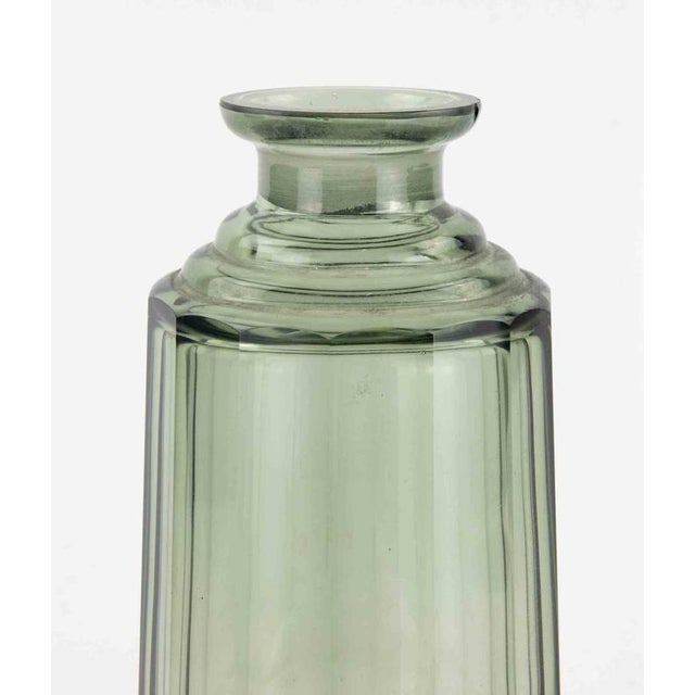 Vintage Art Deco Glass Vase, 1940s For Sale - Image 3 of 5