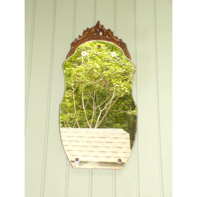 Vintage Art Deco Venetian Style Etched Wall Mirror For Sale In Boston - Image 6 of 12