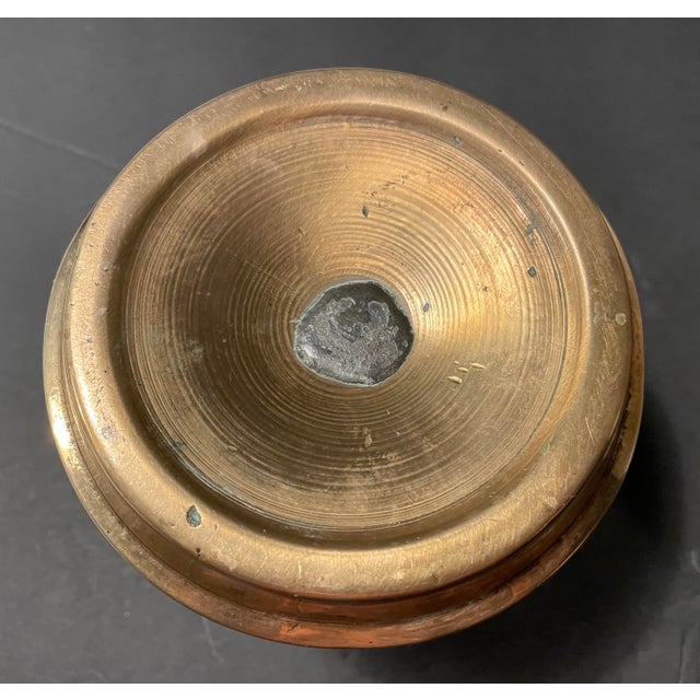 18th Century English Brass Candlestick For Sale - Image 4 of 4