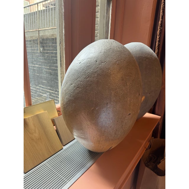 Ceramic Monumental Pottery Art Vases (Pair) For Sale - Image 7 of 9