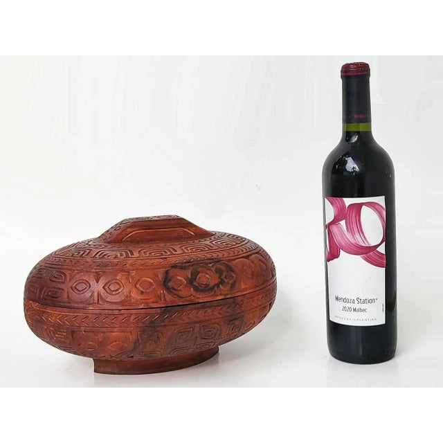 Wood Handcarved Oceanic Wood Tureen For Sale - Image 7 of 10