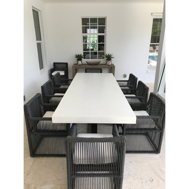 Custom Concrete Outdoor Dining Table Chairish