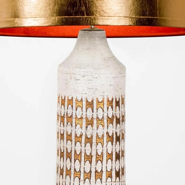 Brown Bitossi Lamps for Bergboms with Custom Made Shades by Rene Houben, Set of 2 For Sale - Image 8 of 15