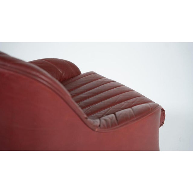 Brown Cyprea Armchair in Leather attributed to Afra and Tobia Scarpa for Cassina, 1970s For Sale - Image 8 of 14