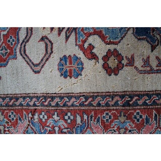 Traditional Hand Knotted Tribal Cream Rug Runner Hooked Medallion Floral 3' X 10' For Sale - Image 10 of 13