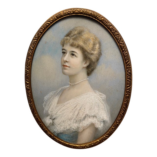 1903 Herbert Sidney Percy Portrait Miniature of a Lady For Sale