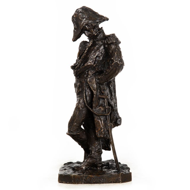 Italian Antique Bronze Sculpture of Marshall Ney by Giuseppe Grandi For Sale - Image 4 of 18