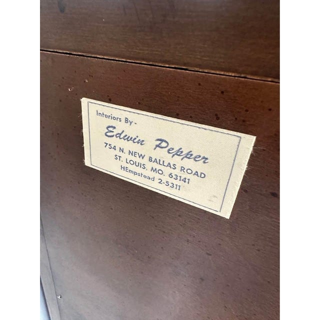 Wood William Doezema for Mastercraft Attributed Hollywood Regency Neoclassical Sideboard - Walnut and Burlwood 80" X 20" X 31" - Circa Early 1960s For Sale - Image 7 of 10