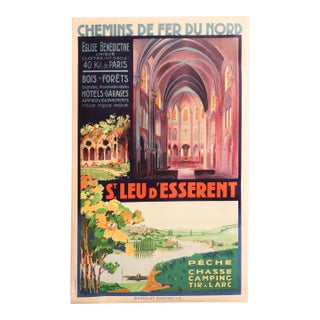 1930 French Travel Poster, Saint-Leu D'Esserent, A. Fossard For Sale
