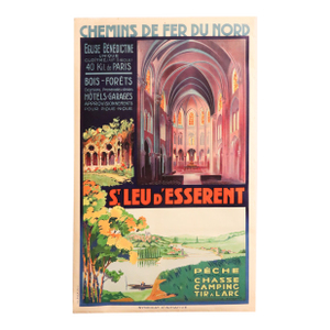 1930 French Travel Poster, Saint-Leu D'Esserent, A. Fossard