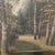 Antique Framed Painting on Canvas Golden Forest Pass With Bridge Over a Stream For Sale In Chicago - Image 6 of 12