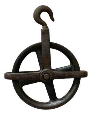 Antique Cast Iron Pulley Wheel, 1900s