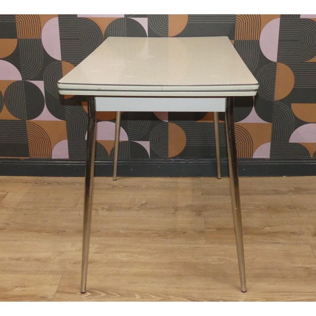 Extendable Kitchen Table in Chrome and Resopal, 1960s For Sale - Image 9 of 14