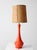 Mid 20th Century Mid 20th Century Mid-Century Modern Orange Ceramic Table Lamp For Sale - Image 5 of 16