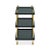 Transitional Bunny Williams Home 20"H Tiered Lacquer Drinks Table - Black For Sale - Image 3 of 5