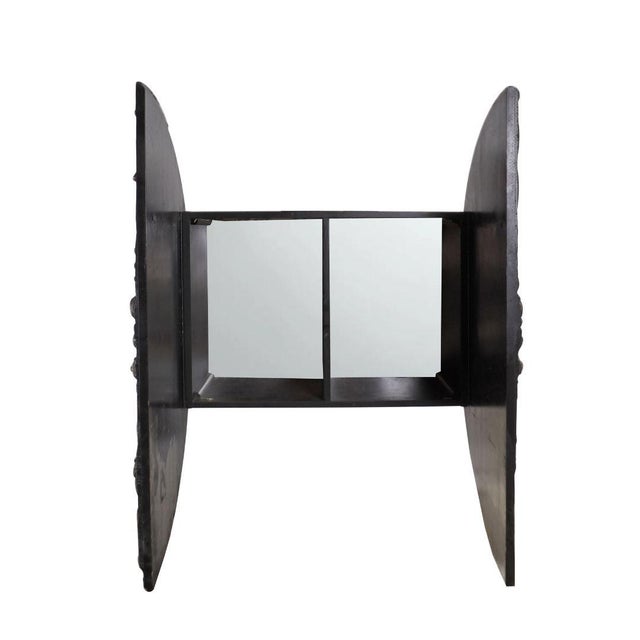 A striking example of 1970s Brutalist design, this Adrian Pearsall Sculptura wall-mounted dry bar blends function with...